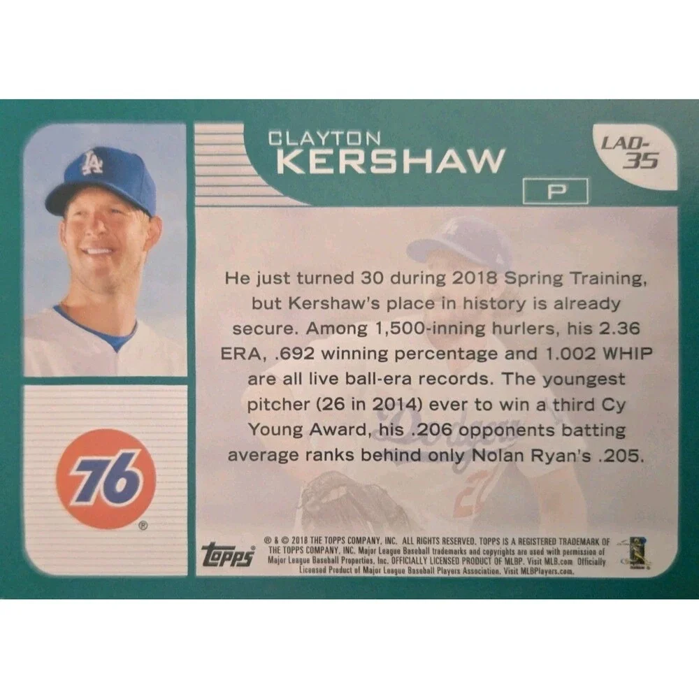 2018 Topps Los Angeles Dodgers 60th Anniversary 76 Collector Cards #29-#35 Lot